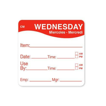 CoolMark 2 in x 2 in Wednesday Label by DayMark – Model 1127823