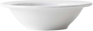 Tuxton Pacifica Porcelain White Embossed Narrow Rim 5-3/4-Ounce Fruit Dish, Case of 36; Scratch Resistant; Chip Resistant; Lead & Cadmium Free; Dishwasher, Microwave, Oven Safe