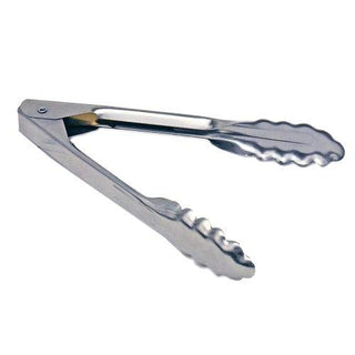 7" Stainless Utility Tongs by Edlund – Stainless Steel, Silver, Model 4407HD