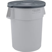 Global Industrial Gray / 27.5" Diameter x 2.5"H / Utilitarian Trash Can Lids