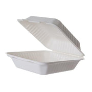 ECO PRODUCTS Vanguard / 8" / White Clamshell Take Out Containers