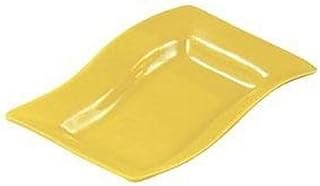 CAC China Soho Pattern 22 oz Yellow Rectangular Pasta Bowls 12 Ct
