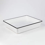 American Metalcraft White, black rimmed / 212 oz. / Classic Serving Bowls