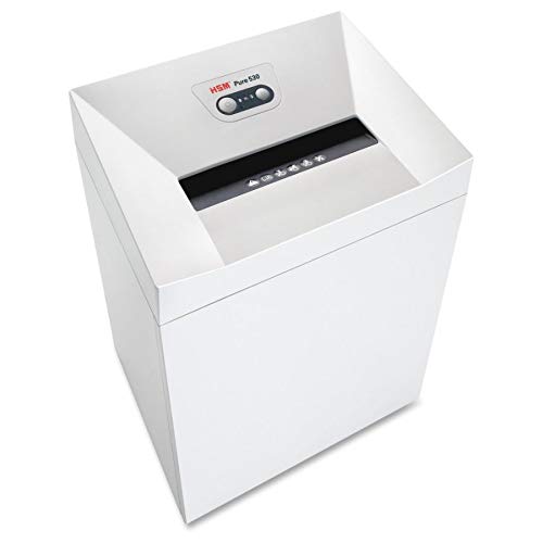 Pure 530 Strip-Cut Shredder by HSM – 28" x 19.5" x 14.3", 21.0 gallons, White, Model HSM2351