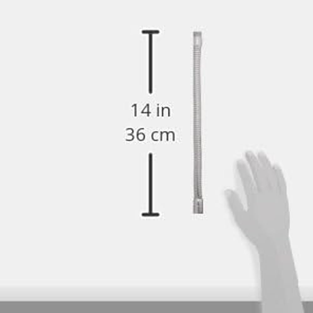 13" Adjustable Microphone Gooseneck - Chrome Plated by Performance Plus – 13 Inch, Metal, Chrome, Model PGN13