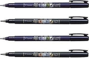 2Pacs X Tombow Fudenosuke Brush Pen / Soft Type & Hard Type (Each 2 Pens) / Total 4 Pens Set