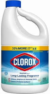Clorox 32339 Splash Less Bleach, Clean Linen Scent, 77 oz. - Quantity 6