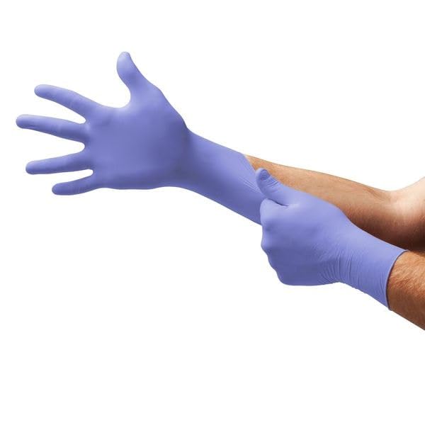 Glove TOUCHNTUFF 92-675 Nitrile SZ M 100PK by Ansell – Medium, Nitrile, Blue, Model 565717