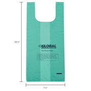 Pet Waste Plastic Bags With Tie-Handles by Global Industrial – 1 Count (Pack of 1), Plastic, Green, Model 695798