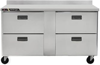 Traulsen CLUC-60F-WT 60" 2-Section Undercounter Work Top Freezer - (4) Drawers