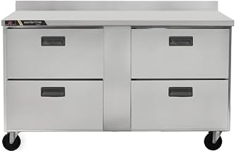 Traulsen CLUC-60F-WT 60" 2-Section Undercounter Work Top Freezer - (4) Drawers