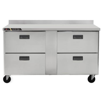 CLUC-60F-WT 60" 2-Section Undercounter Work Top Freezer - (4) Drawers by Traulsen – (4) Drawers, Silver, Model CLUC-60F-DW-WT