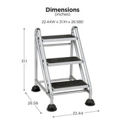 Cosco 11834GGB1 Steel Step Ladder, 22 3/8" Wide - photo 5