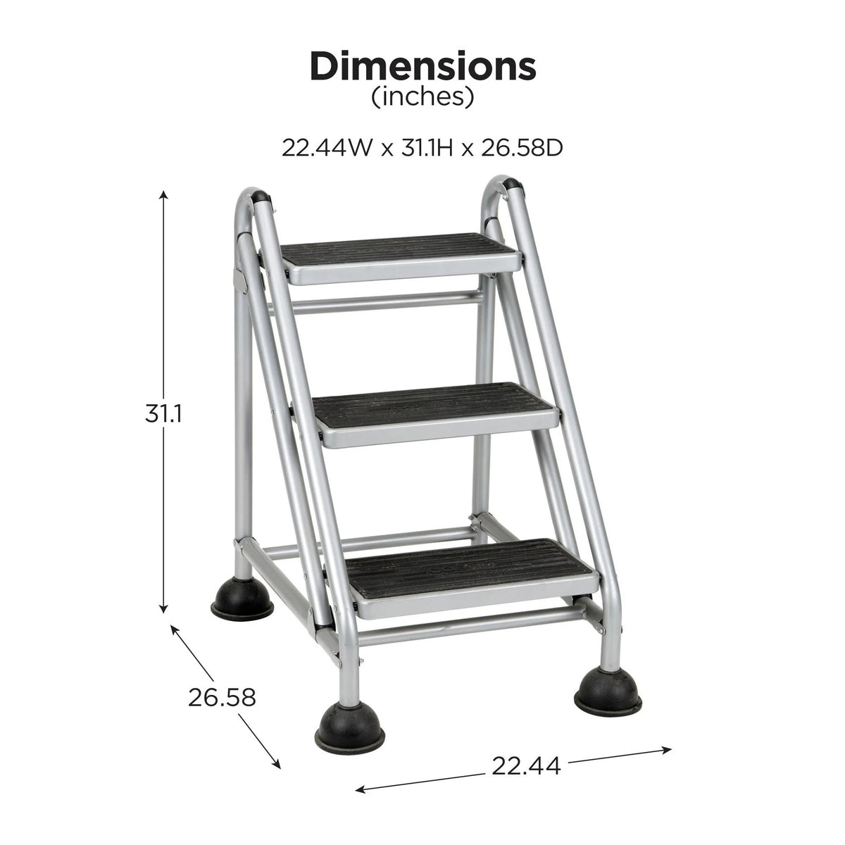 Cosco 11834GGB1 Steel Step Ladder, 22 3/8" Wide - photo 5