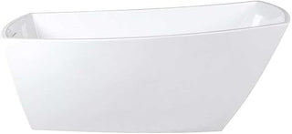 67" Soaking Single Slipper Bathtub - Glossy White/Black