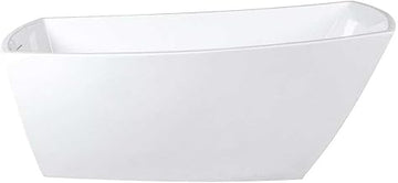 67" Soaking Single Slipper Bathtub - Glossy White/Black