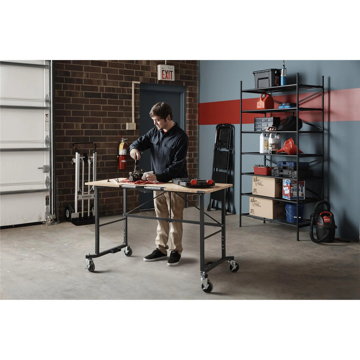 Cosco 66760DKG1E Workbench, 26 1/8" x 52" - photo 2