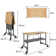 Cosco 66765DKG1E Utility Table, 26 1/8" x 52" - photo 4
