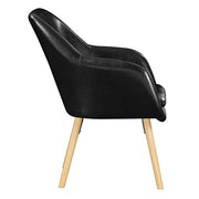 Convenience Concepts Slate Gray Linen / Chair / 25.25"L x 26.75"W x 33.5"H Chairs