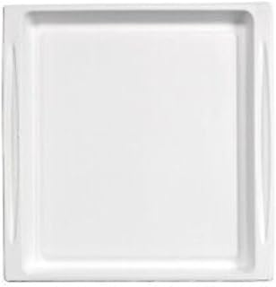 PacknWood 210APUTRP3F 10.7 x 10.4 x 0.75 in. White Sugarcane Tray Atlas No Added PFAs - 200 Piece