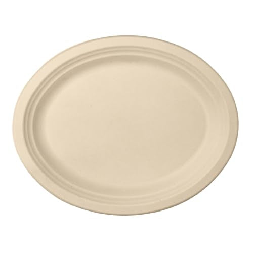 Responsible Products 12 x 10 inch (50 Count) / Natural Brown / Casual Plates