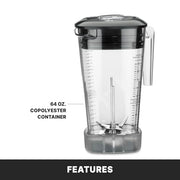 Waring 64 Ounce Copolyester Jar / Copolyester Container / Xtreme Reprogrammable Hi-Power Countertop Blenders
