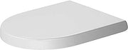 Duravit Toilet Seat, D-shaped, White High Gloss, Soft-closing, Removable Seat, Stainless Steel Hinges, 14 5/8" x 17" - 0069890000
