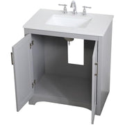 Elegant Decor 30" - Single / Grey / Traditional Wheel Care
