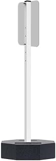 Plasticade Recycled Rubber Base Portable Sign Stand System, 60 lbs with 60" Power Post Plastic Signpost for Parking Lots, Sidewalks, and Traffic, Durable and Resistant to Weathering, White