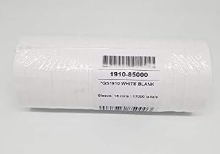 1910 Labels, to suit Garvey 1 line 1910 and Monarch 1 line 1110 Pricing Gun, WHITE 16 Rolls, 19mm x 10mm