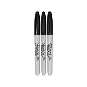 Sharpie Black / 1 Count (Pack of 3) / Fine,Permanent,Unique Permanent Markers