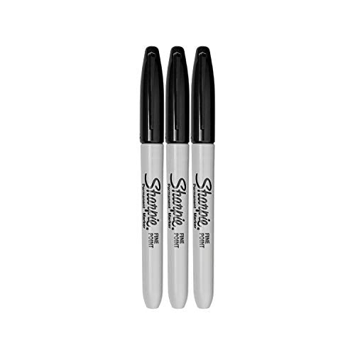 Sharpie Black / 1 Count (Pack of 3) / Fine,Permanent,Unique Permanent Markers