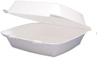 Dart Insulated Foam Hinged Lid Containers, 1-Compartment, 9.3 x 9.5 x 3, White, 200/Pack, 2 Packs/Carton