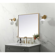 Elegant Decor Brass / 24"L x 24"W / Modern Wall-Mounted Mirrors