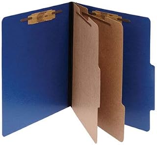 ACCO Brands Acco Presstex ColorLife Classification Folder - Letter - 8.5amp;quot; x 11amp;quot; - 2 Divider - 3amp;quot; Expansion - 0.5amp;quot; Capacity - 10 / Box - 15pt. - Blue