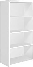 Furnifact Laminate Bookcase 5-Tier Open Display Shelves, Tall Book Shelf Storage Shelf Bookshelves Shelving Unit for Home Office, White