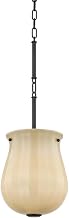 Hudson Valley Lighting Nevins 1-Light Pendant | Essential Style | Distressed Bronze Finish | Glass Shade | Damp-Rated for Bathroom Use | Adjustable Hang Height 22-64" | 10" Dia x 18.75" H | 3109-DB