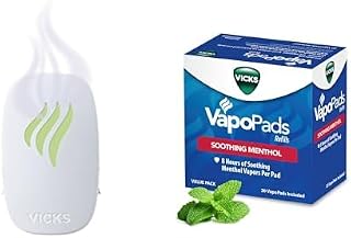 Bundle of Vicks Advanced Soothing Vapors Waterless Vaporizer with Night Light and VapoPads with Original Scent
