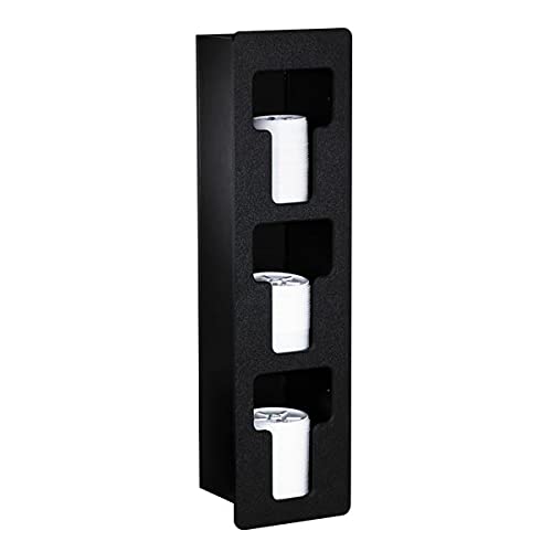Three Section Built-in Vertical Lid Organizer by DISPENSE-RITE – polystyrene, black, Model FMVL-3