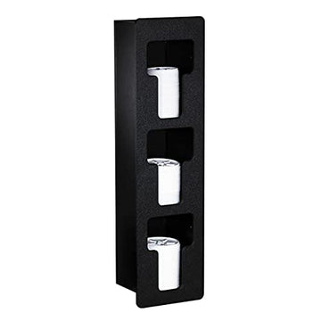 Three Section Built-in Vertical Lid Organizer by DISPENSE-RITE – polystyrene, black, Model FMVL-3