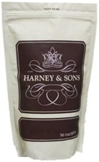 Harney & Sons Darjeeling Black Tea Sachets, 50 Count | Blend of First Flush and Autumnal Darjeeling teas. 50 whole leaf sachets. Contains caffeine.