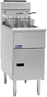 Natural Gas Pitco SG14-S 40 - 50 lb. Stainless Steel Floor Fryer - 4 Tubes, 110,000 BTU