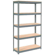 Extra Heavy Duty Shelving 48" W x 18" D x 72" H with 5 Shelves by Global Industrial – Alloy Steel, Grey, Model 717148