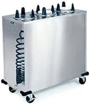 6200 Heated Cabinet Style Mobile Dish Dispenser, Two Tubes & 5" Diameter Maximum Dish Size