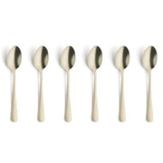 Amefa Champagne / Espresso spoon, 6 pieces. / Espressolöffel, 6-teilig, champagner satiniert Coffee & Espresso Spoons