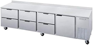 Beverage-Air 119" Stainless Steel 6-Drawer Worktop Refrigerator