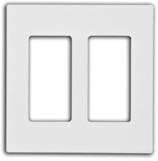 Leviton 2-Gang Decora Plus Screwless Wallplate, 20-Pack, 80309-ST, Light Almond