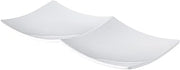 CAC Melamine Platter Rect. 2-Section White 11-1/2", Box of 36