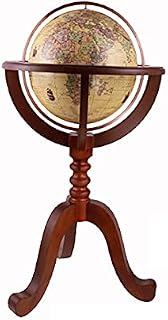 Globe 42/62cm Stainless Steel High Definition Stainless Steel Globe Floor Ceiling Office Living Room Study Bedroom Vertical Ornaments Educational Globe