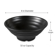Yanco 32 oz / Black / Modern Bowls